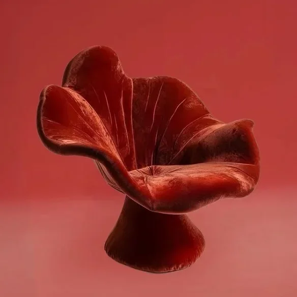 Art petal chair designer fiberglass special-shaped flower shape leisure chair model room hotel single chair
