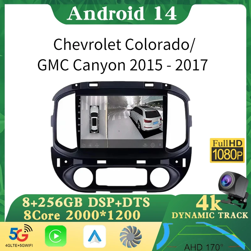 

Car Radio For Chevrolet Colorado Sierra GMC 2015 - 2017 GPS Navigation Multimedia Player Head Unit QLED No 2din DVD Android Auto