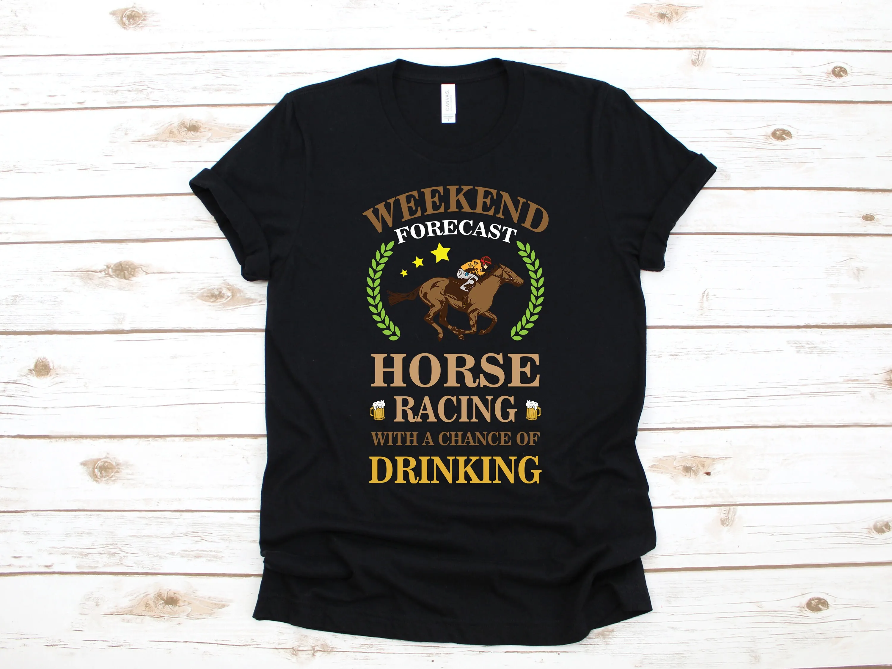 Horse Racing Beer Funny T Shirt SweaT Long Sleeve Apparel