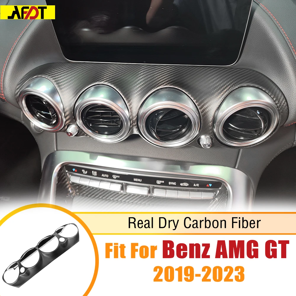 AFDT For Benz AMG GT GTR GTS C190 R190 2019-2023 AMGGT Interior Carbon Fiber Dashboard Center Console Air Vent Outlet Cover Trim