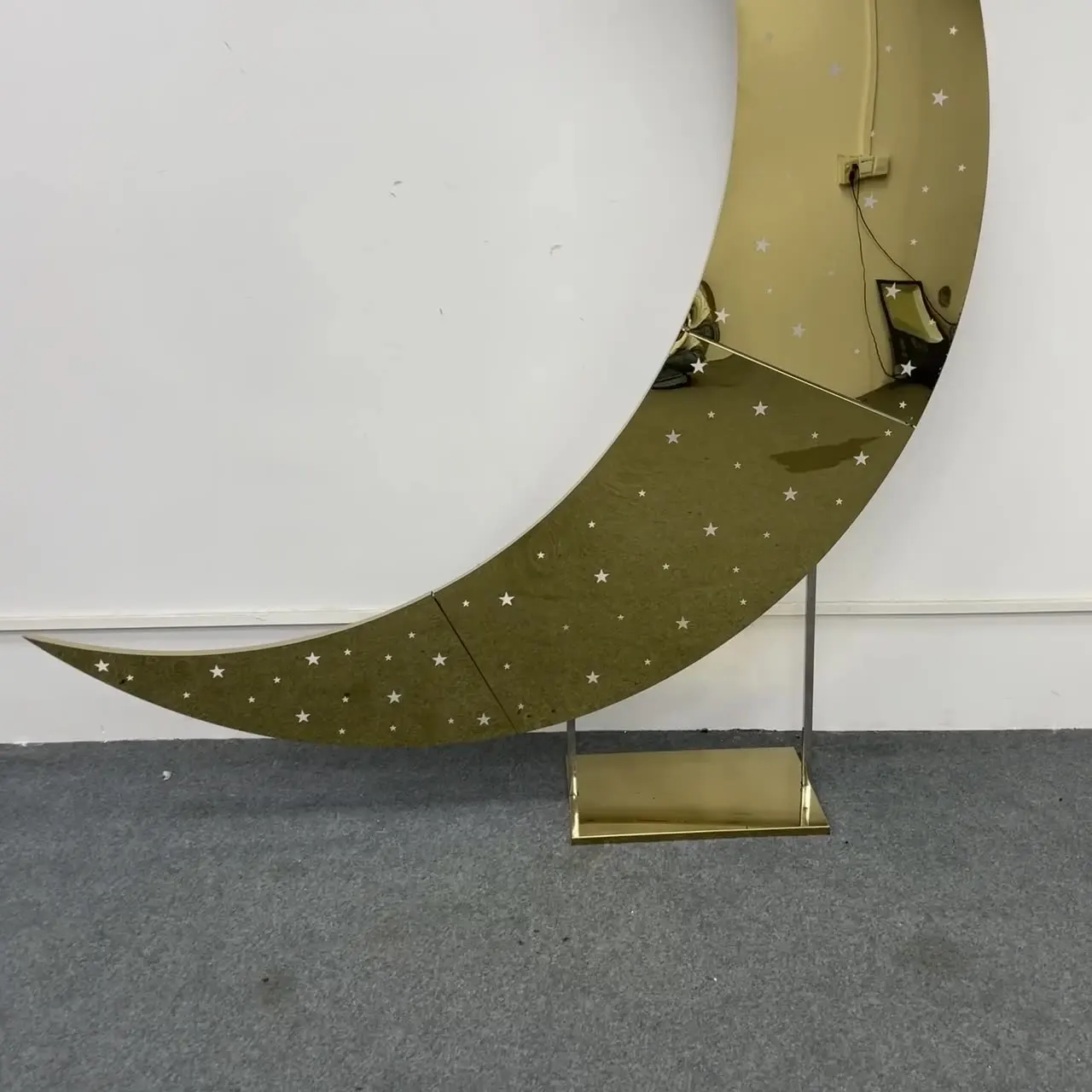Neuer Hochzeitsbogen aus Edelstahl, Mond-Hintergrundständer, Outdoor-Hochzeitsdekoration, Ornament, Mondbogen, 1 Stück – Detail 7