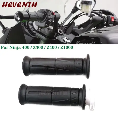 가와사키 닌자 400 300 Z300 2013 Z400 Z1000 2013-2024 오토바이 핸들바 그립 핸드 바, 고무 핸들 그립 스로틀 핸들