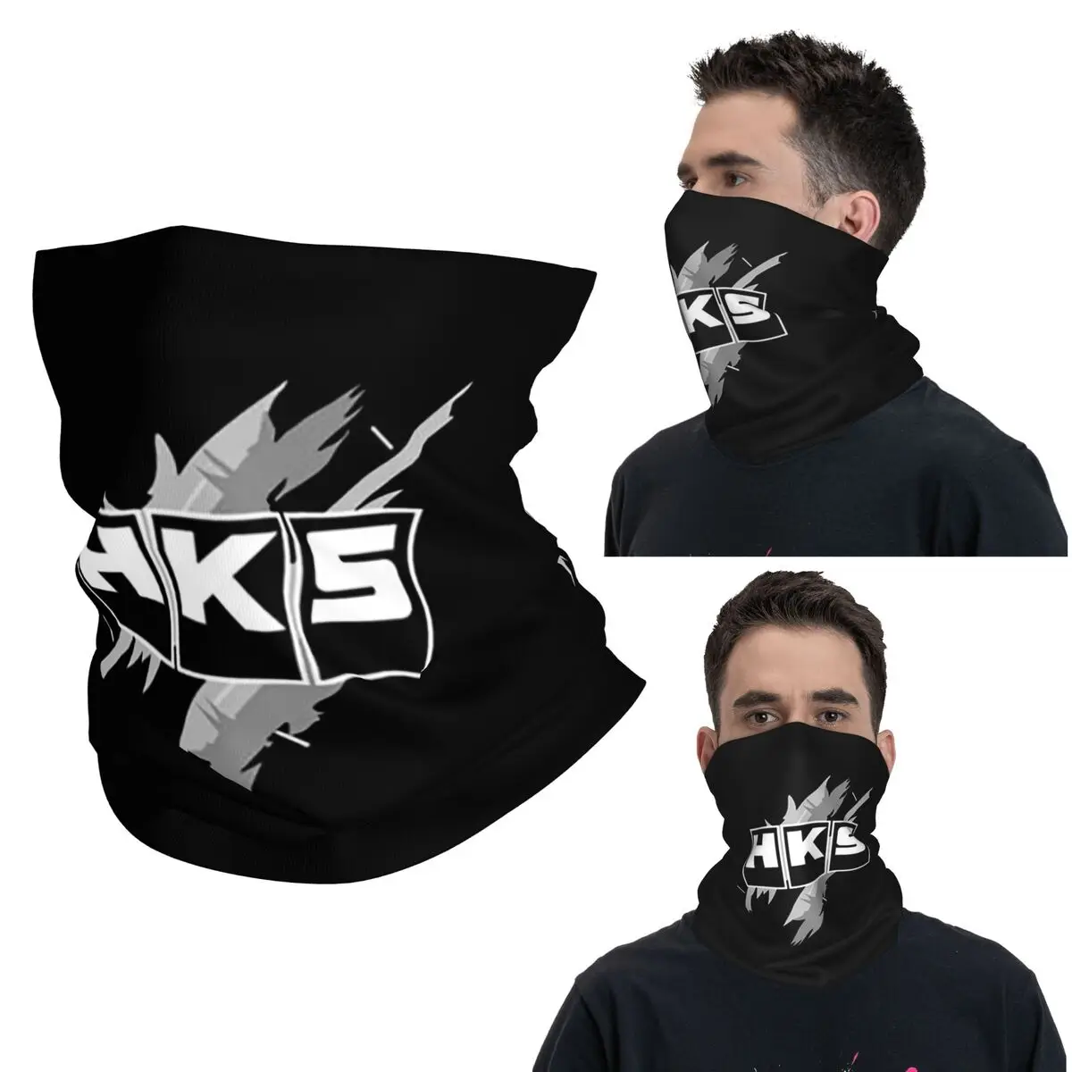 

HKS Logo Car JDM Bandana Neck Gaiter Printed Mask Scarf Multifunction Face Mask Outdoor Sports For Men Women Adult Winter