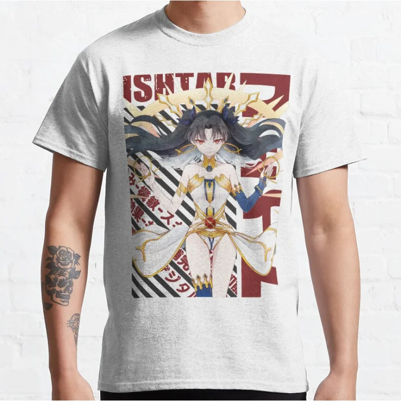 Fate - Ishtar Cute Anime kawaii video game Short-sleeve crewneck T-shirt large size Adult Tops S-6xl