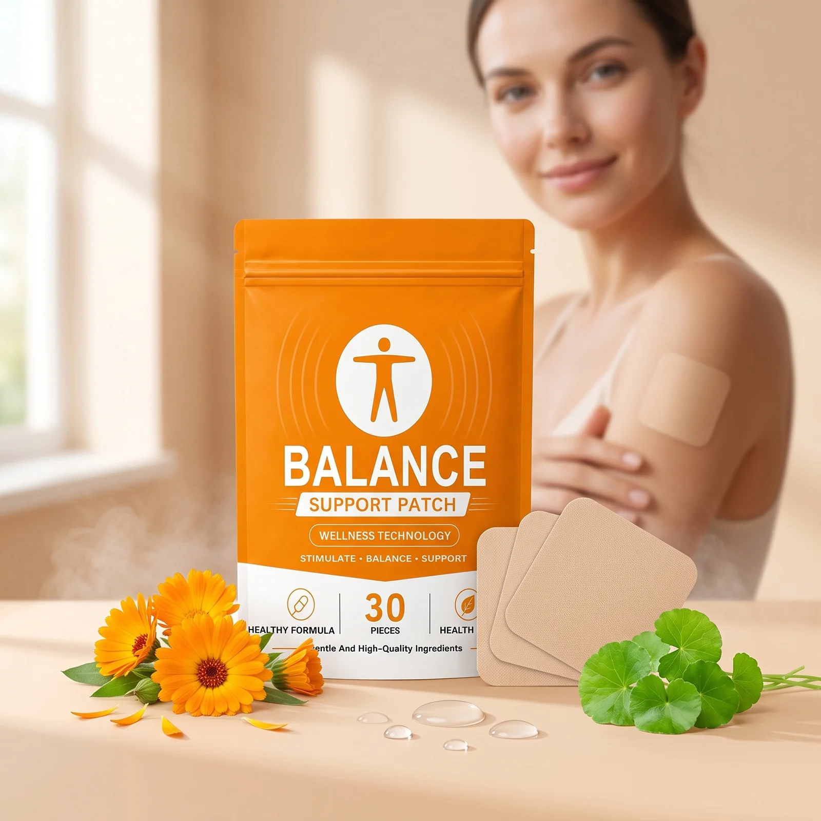 Balance Support Body Care Patches Stimulate Body Circulation Soothing Relaxing Moisturize Skin Skin-Friendly Breathable Stickers