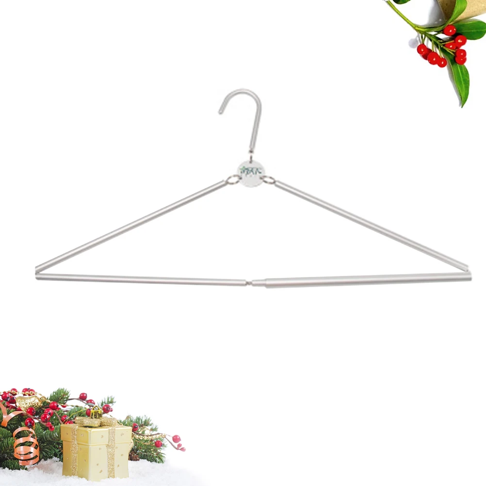 

Portable Folding Travel Hangers Compact Lightweight Metal Coat Rack Space Saving Clothes Drying Oxidation Resistant Skid