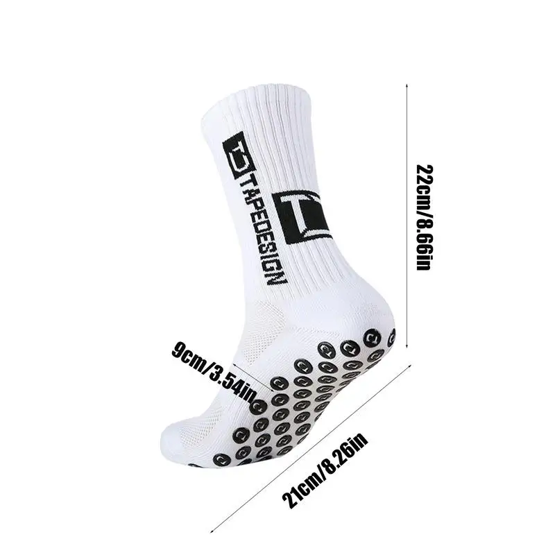 Sports Grip Socks Men Non Slip Yoga Grippy Training Sports Socks Professional Thick Towel Bottom Sports Football Socks