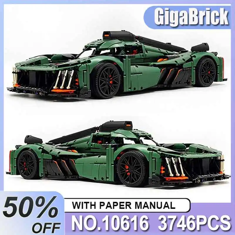 High-end GULY 10616 MOC Technical Building Blocks Bricks Model Diy Puzzle Toy Christmas Gifts Car Vintage Functional Stanced Car