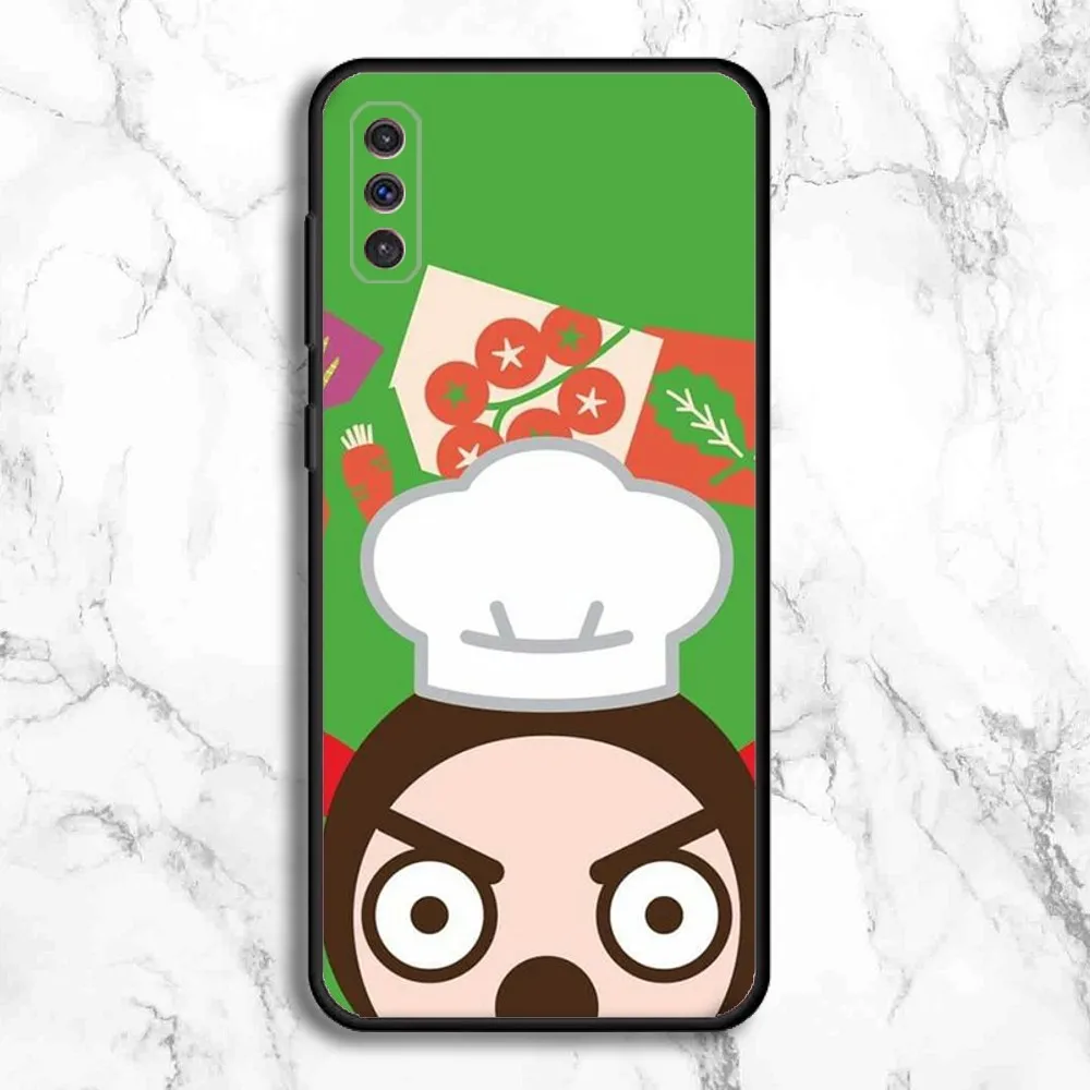 Pucca Garu Cute Phone Case For Samsung Galaxy A13,A21s,A22,A31,A32,A52,A53,A71,A80,A91 Soft Black Phone Cover