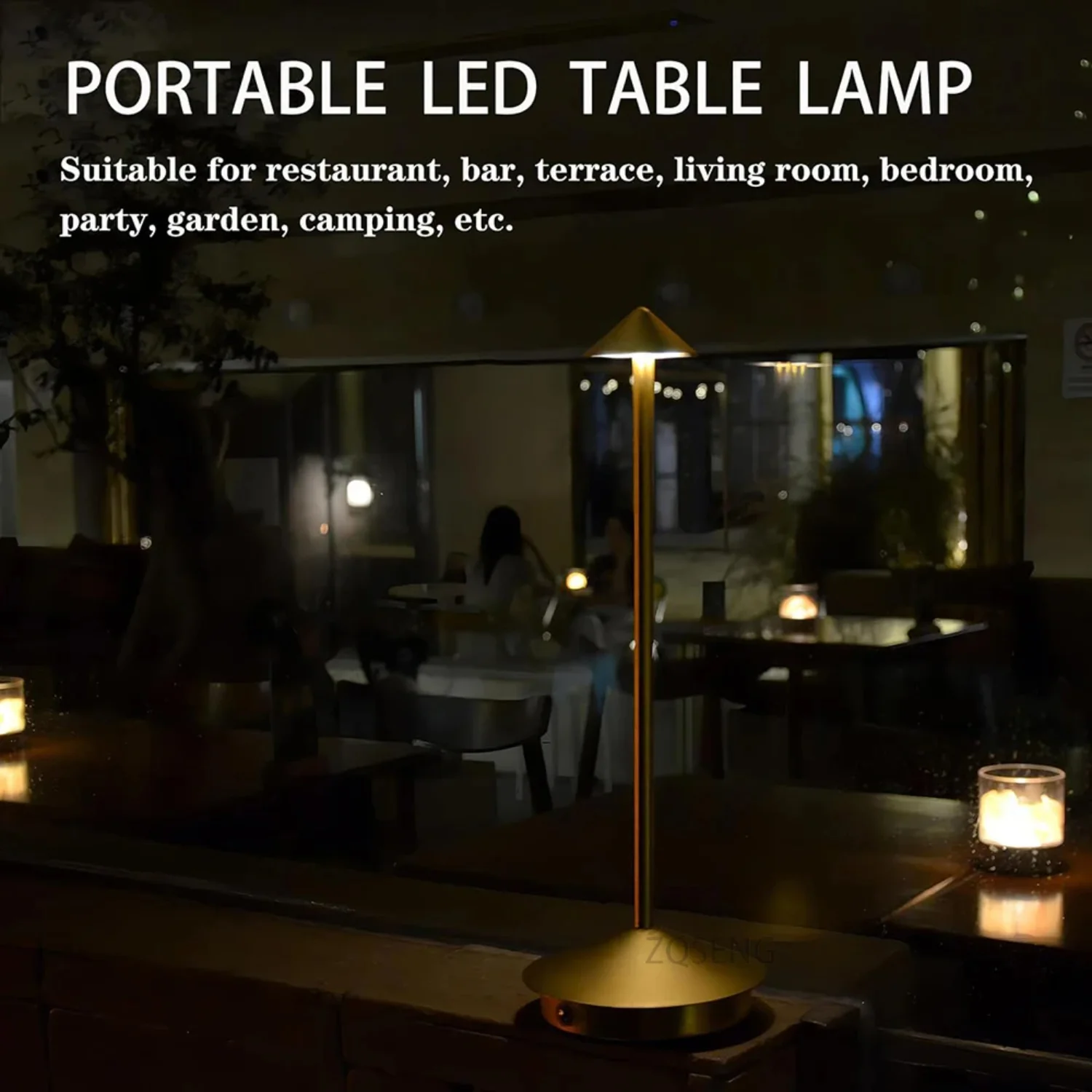 Cordless Table Lamp Touch Sensor Rechargeable Desktop Night Light LED Reading Lamp  Restaurant Hotel  Bedroom Decor Light