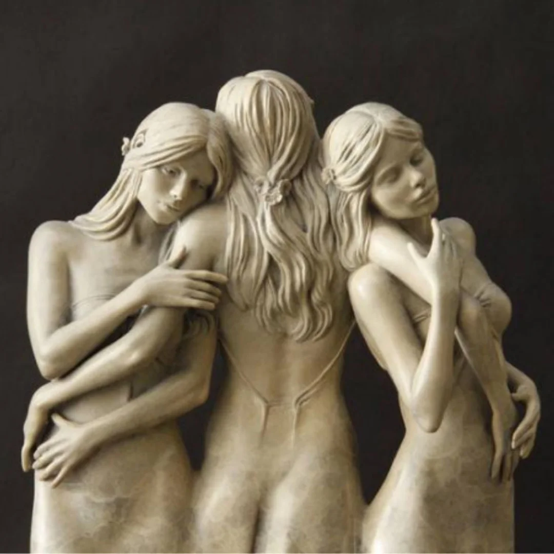 

Three Goddesses Sculpture Statue Resin Artwork Decoration Item Home Garden Landscape Study Room Resin Decor Ornament