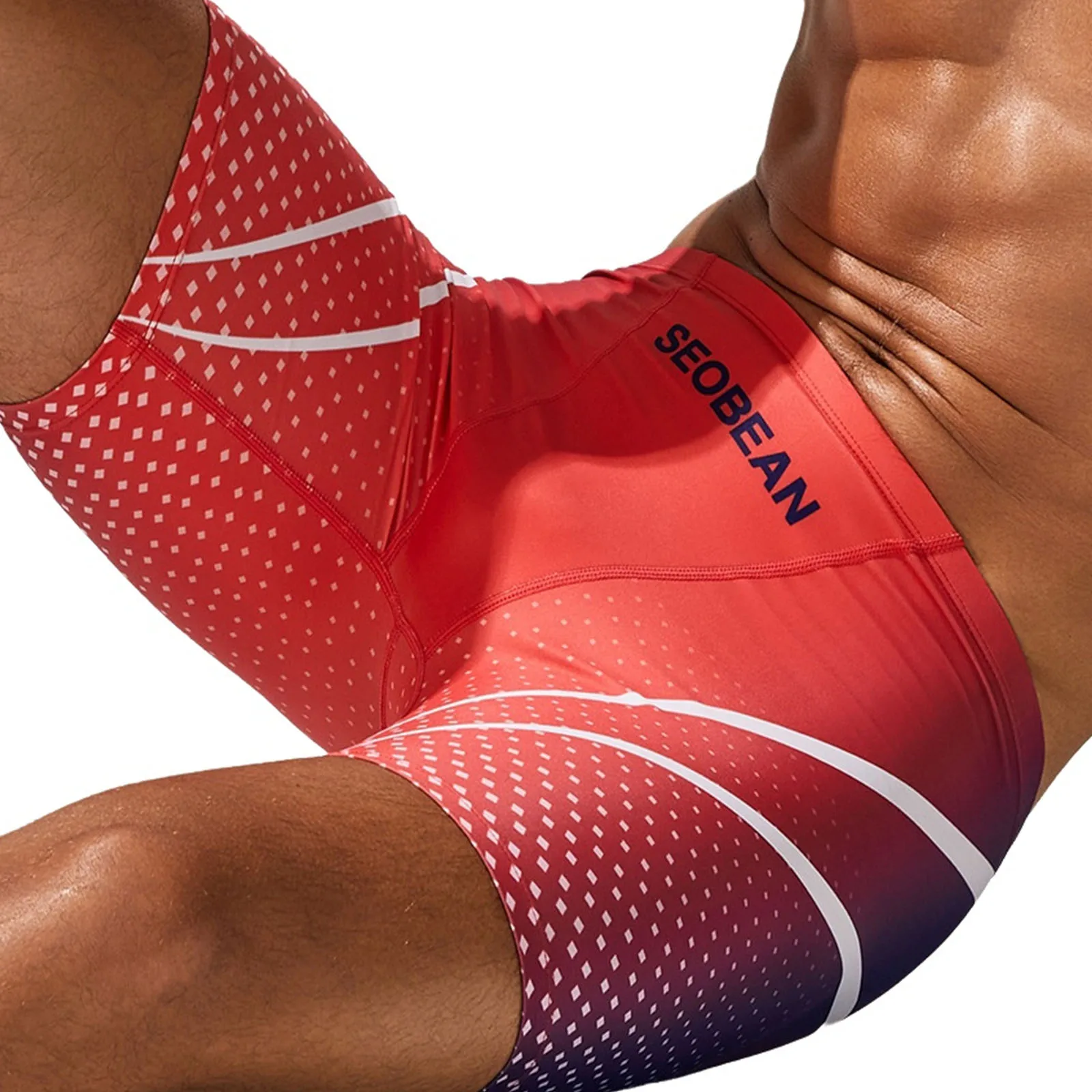 

Men Compression Swim Trunks Shorts Outer Flat Seams Quick-drying Stretchy Swim Shorts for Surfing Diving Pool Party Competition