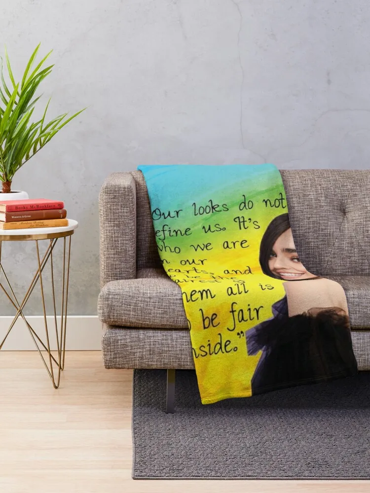 Sofia Carson Rainbow Quote Throw Blanket Decorative Blanket