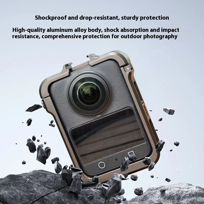 Aluminum Alloy Rabbit Cage  For DJI Osmo360 Magnetic Quick-release Metal Frame with Cold Shoe Expansion Mounts Protective Case - Image 2