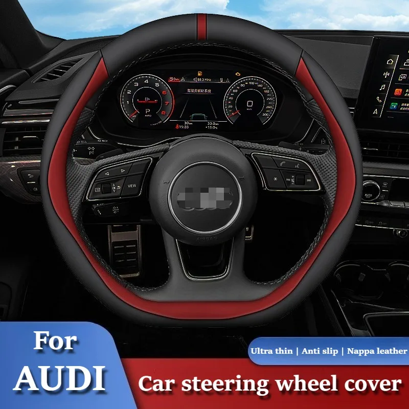 

Premium Quality Leather Car Steering Wheel Covers for Audi A3 A4 A4L A5 A6 A6L Q2L Q3 Q5 Q5L Q6 Audi Accessories Steering Covers