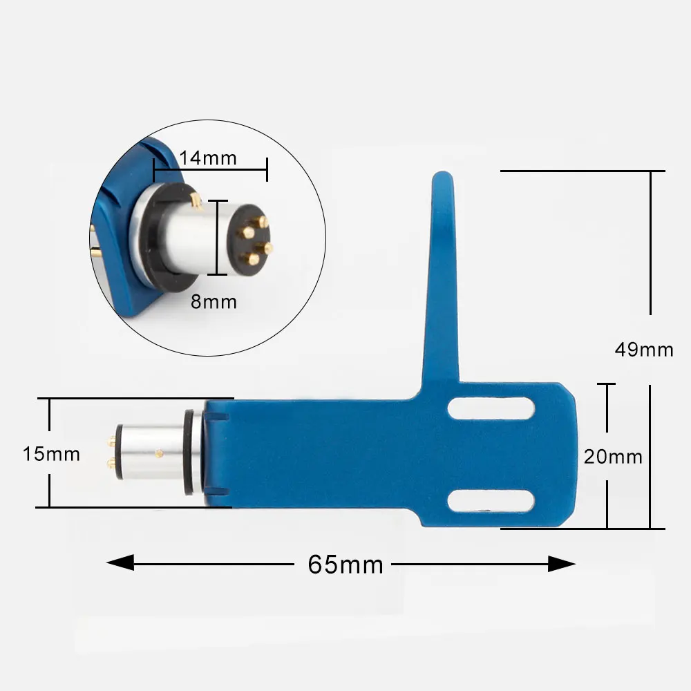 1 قطعة ذراع خرطوشة فونو العالمي LP مشغل تسجيلات لاقط الفينيل الفونوغراف القرص الدوار استبدال غطاء الرأس مع 4 خطوط