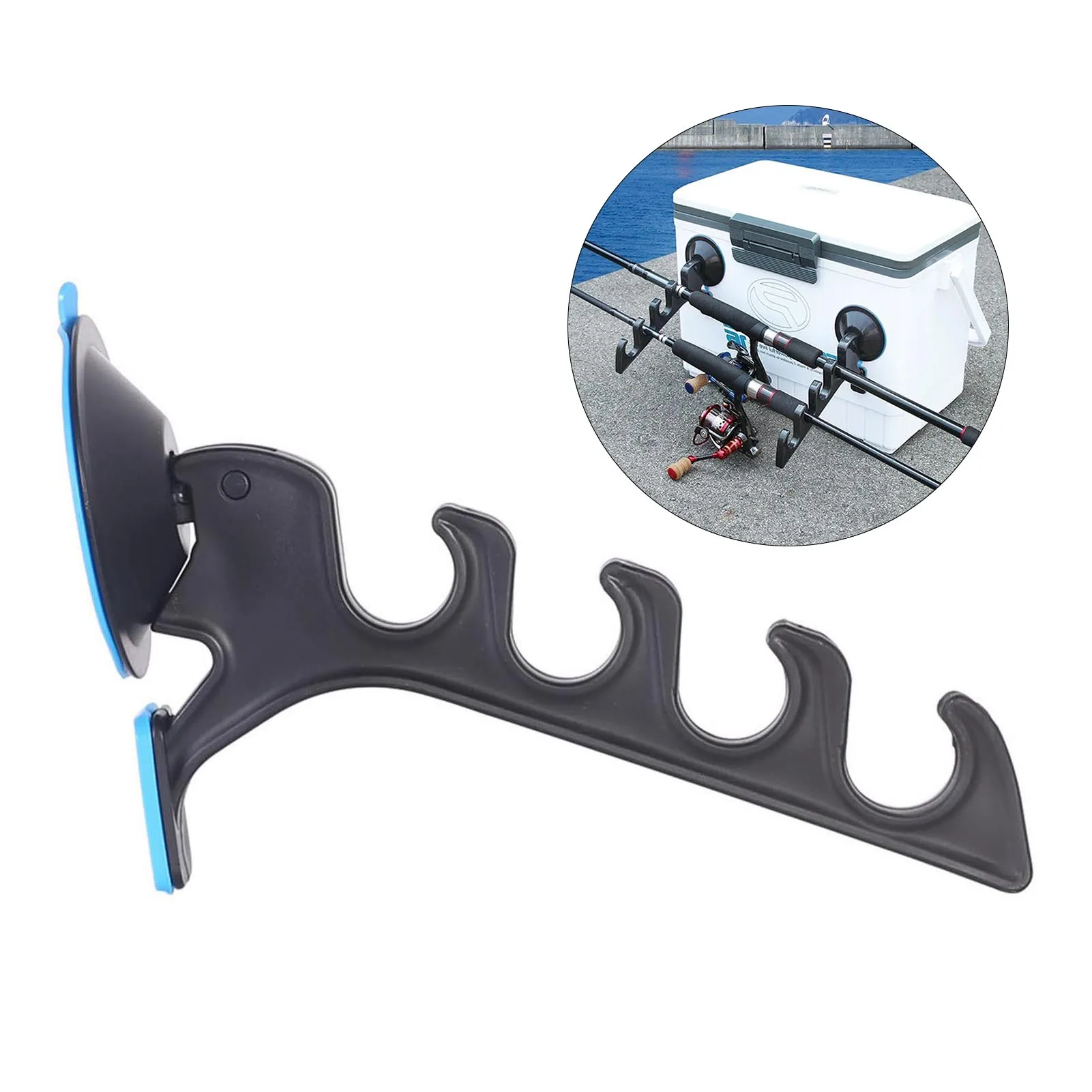 Suction Cup Fishing Rod Rack Save Space Compact and Lightweight Design Suitable for Game Rooms Restaurants