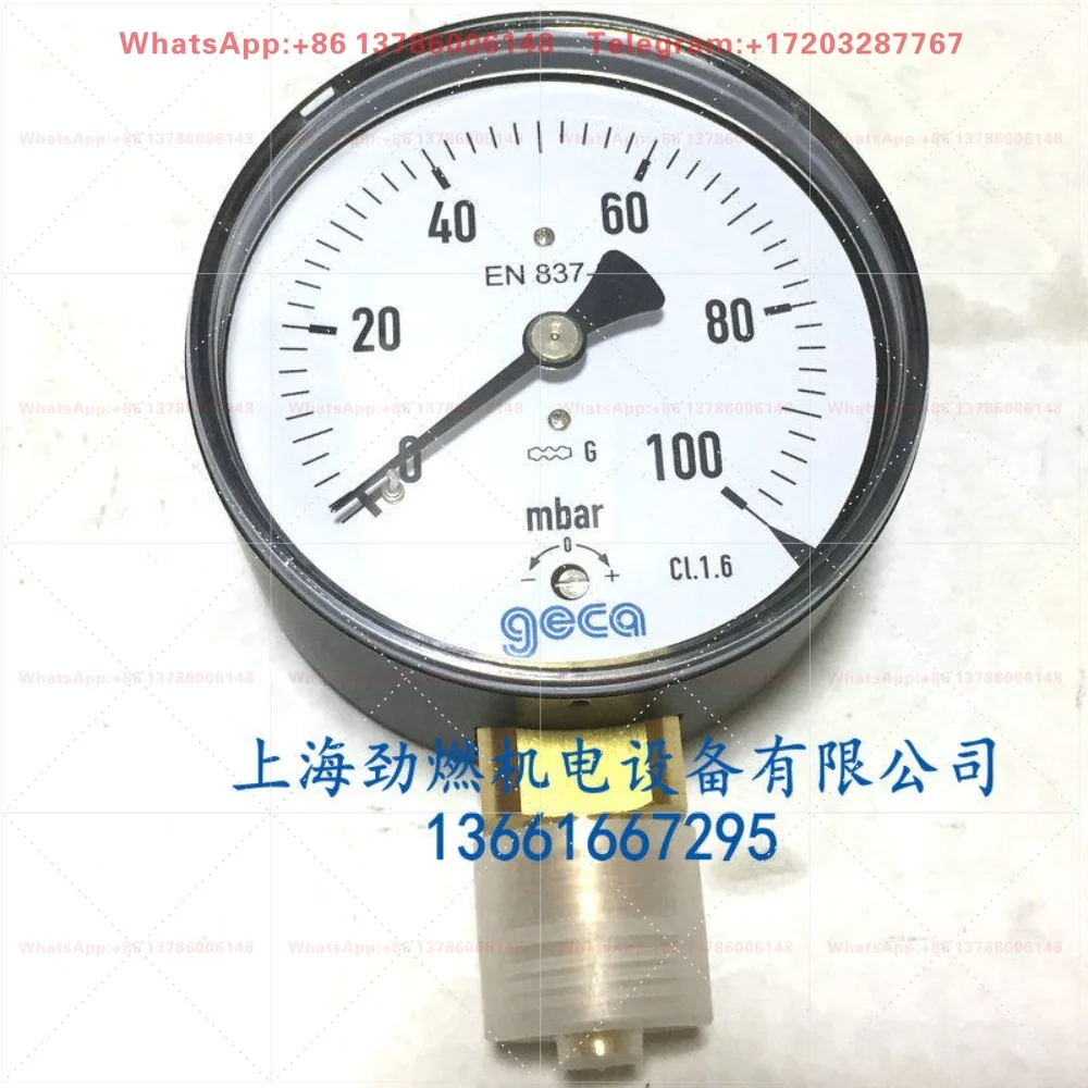 Air pressure gauge 0-100mbar/0-160mbar/0-250mbar/0-400mbar gas pressure gauge
