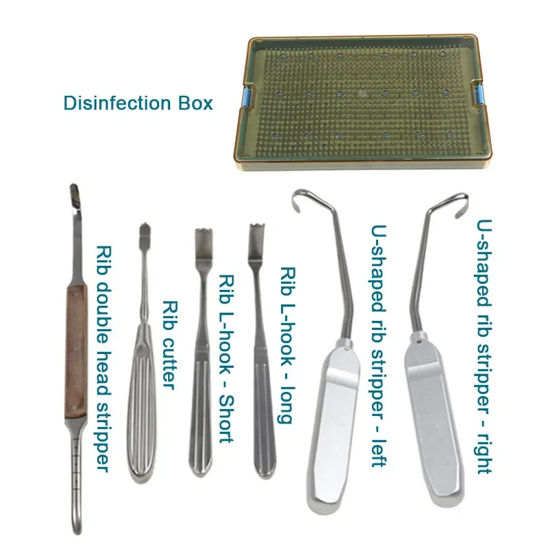 

GREATLH Orthopedic Stripper U-type Double Head Tool Disinfection Tray Box Orthopedic Surgery Instrument Autoclavable pet