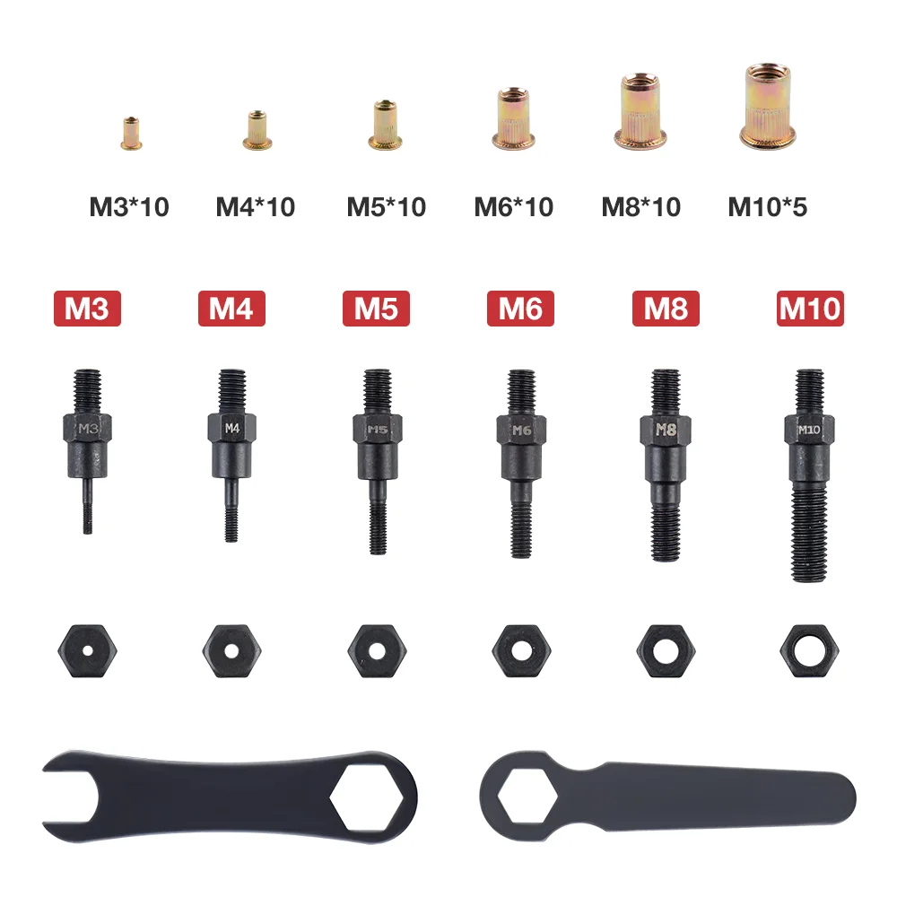 Manual Rivet Nut Gun M3 M4 M5 M6 M8 M10 Home Multi-specification Riveting Machine,Riveting Tools, Insert Nut Quick Riveting Tool