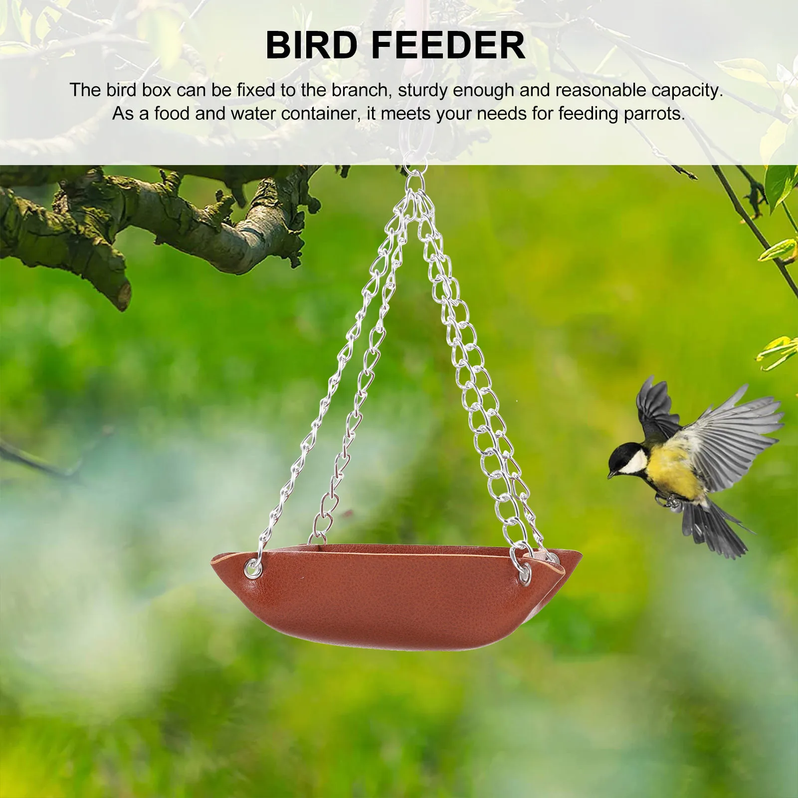 

Feeder For Parrot Outdoor Transparent Pet Feeding Tool Durable Bird Cage Feeder Food Water Container Cage Accessory