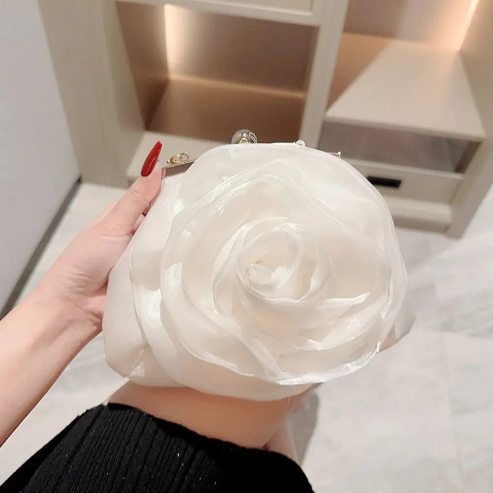 

Элегантный клатч с белым цветком и жемчужной цепочкой, роскошные сумки на одно плечо, вечерняя сумка для свадебной вечеринки