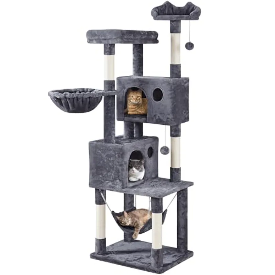 

73inch Cat Tree Cat Stand Furniture with Scratching Posts Perches Hammock as Indoor Kittens Activity Center