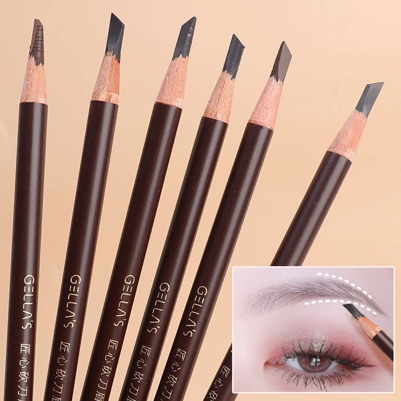 Waterproof Matte Eyebrow Pencil 3 Colors Soft Smooth Microblading Brow Tattoo Pen Long-lasting Eyebrow Enhancer Makeup Cosmetic