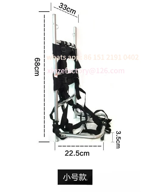 Customizable Aluminum Alloy Folding Portable Mountaineering Back Frame Tourism Camping Hiking Climbing Carry Luggage Supplies