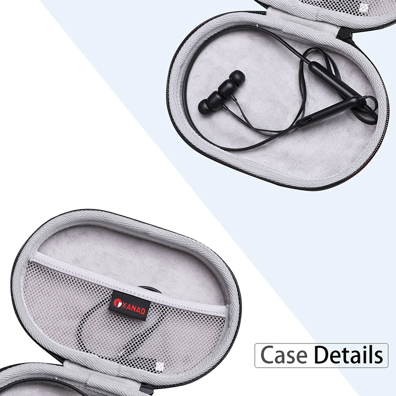 XANAD EVA สำหรับ Beats Flex/Sony MDREX15AP/Sephia SP3060/Powerbeats ประสิทธิภาพสูงหูฟังเอียบัดไร้สายเก็บกระเป๋า