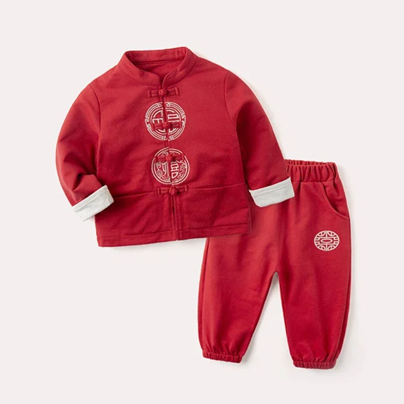 Bebê han terno ano novo festival de primavera crianças tang terno trajes tradicionais chineses para crianças menino cosplay hanfu oriental \