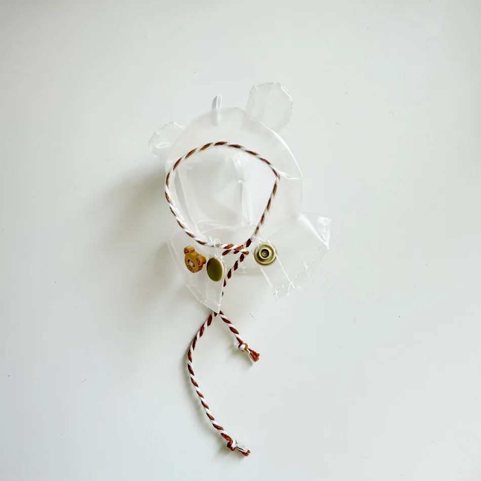 ل 10 سنتيمتر Labubu ملابس دمى Labubu الفينيل دمية ملونة مقاوم للماء في الهواء الطلق معطف واق من المطر تغيير فستان الدمية 4.0 طبعة صغيرة