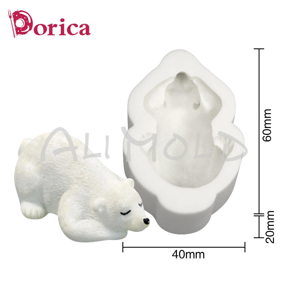 Polar Bear Silicone Mold Chocolate Candy Fondant Mould DIY Clay Resin Making Model Cake Decorating Tools Kitchen Pastry Bakeware