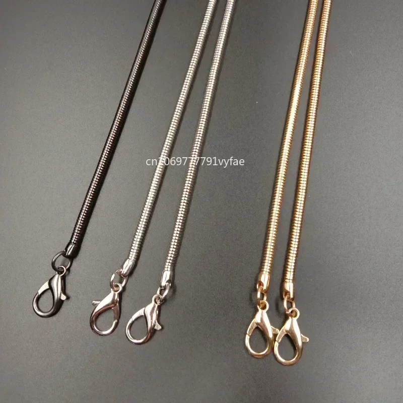 Cadena de Metal de 120cm, correa de repuesto para bolso DIY, cadena de serpiente de 3,2/4,2mm para bolso, bolso de hombro tipo bandolera, accesorios para bolso