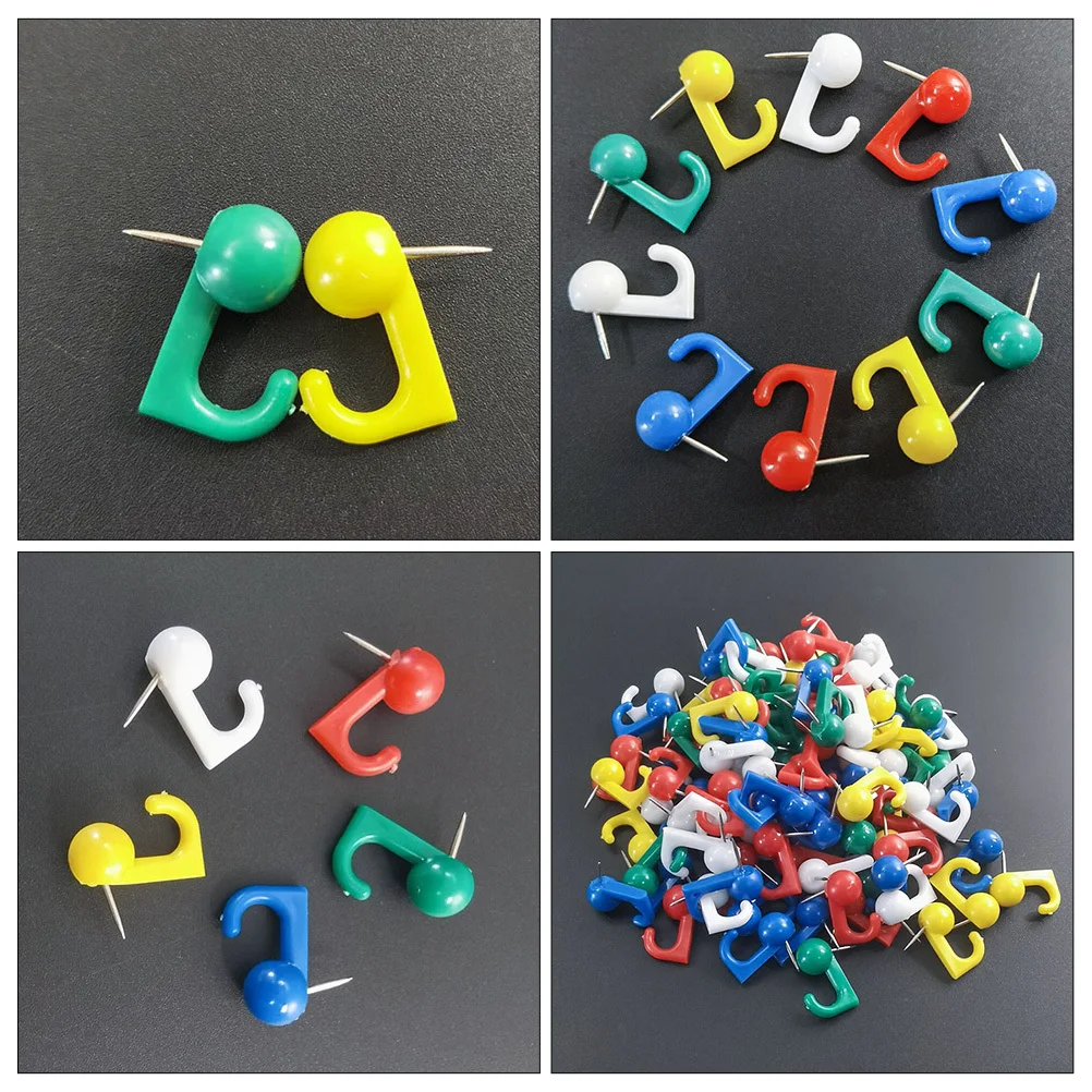 

2 Boxes Thumbtacks Pushpin Sturdy Hook Picture Hanger Hooks Nails for Hanging Pictures