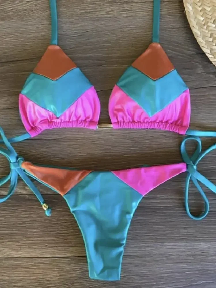 Feste الربط عارية الذراعين Verband Bademode مثير بيكيني 2019 Neue Badeanzug Frauen Bademode مجموعة البكيني رفع Badeanzug Frauen