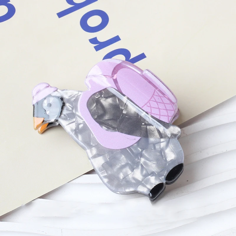 

1 шт., новые милые заколки для волос из ацетата с маленькими животными для женщин, держатель для хвоста в форме акулы, заколка для волос на спине, стильный аксессуар