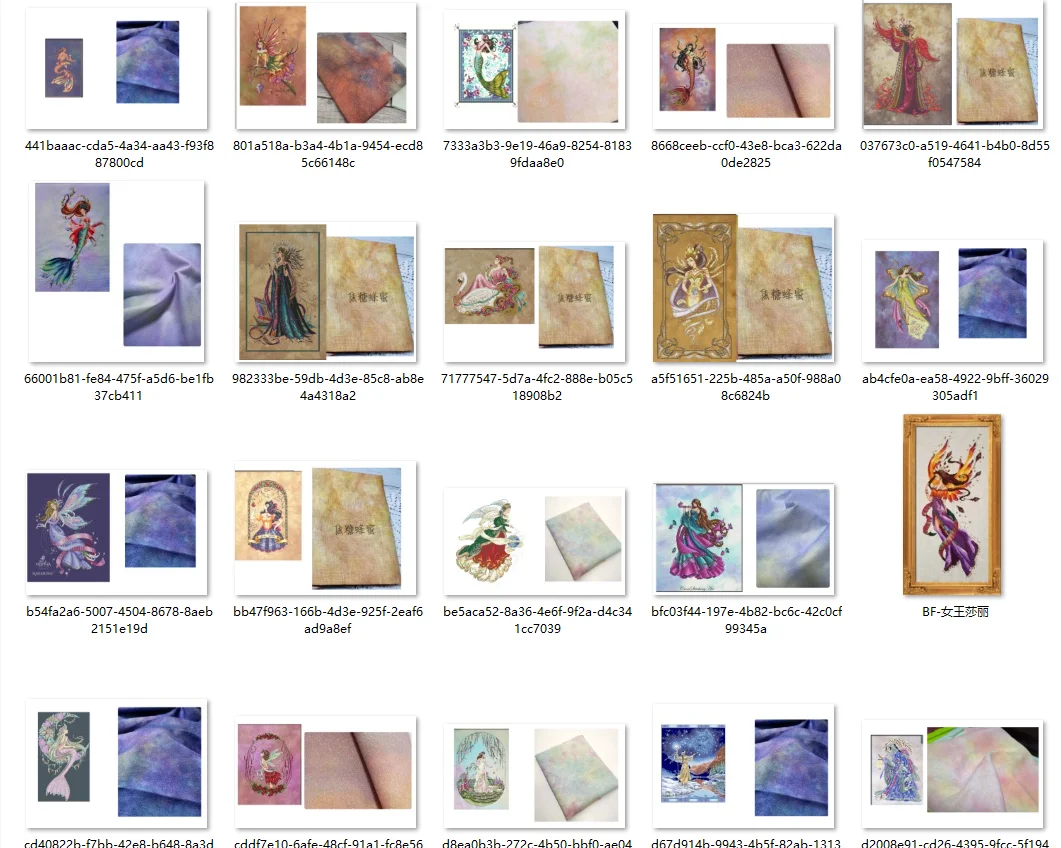 

Cross stitch set cotton kit, self-assembly, no needle, no printing, BF Styles Color fabric BF styles New