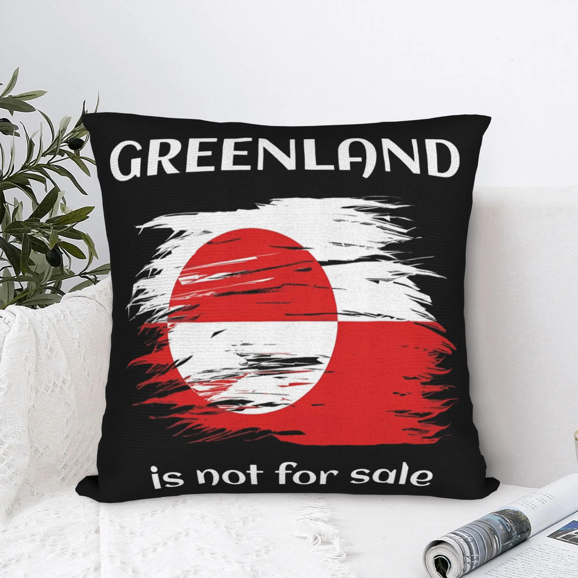 Pillow Cover Greenland Is Not For Sale  Morden Pillow Case For Sofa Couch Bed Living Room Pillowcases