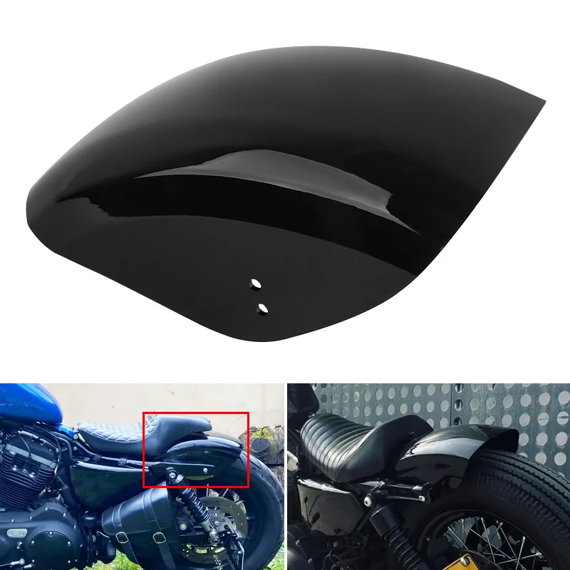 Motorrad Glänzend Schwarz Kotflügel Hinten Kurze Kotflügel Schutz Abdeckung Für Harley Sportster Honda Yamaha Suzuki Universal
