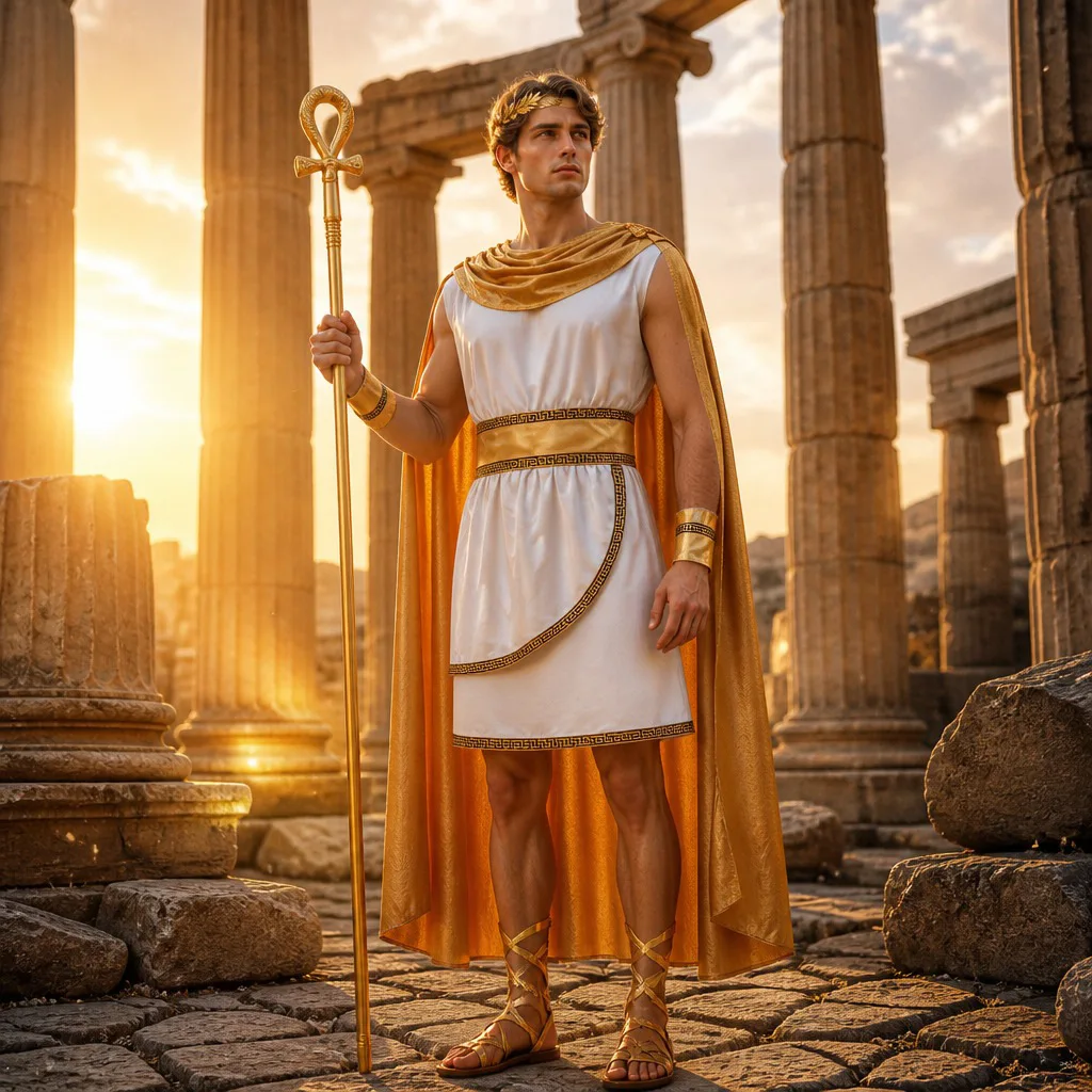 Disfraz de Carnaval de Halloween del Rey Zeus Romano Griego Antiguo, Disfraz de Guerrero con Corona, para Cosplay, Actuación en Escenario, Mascarada