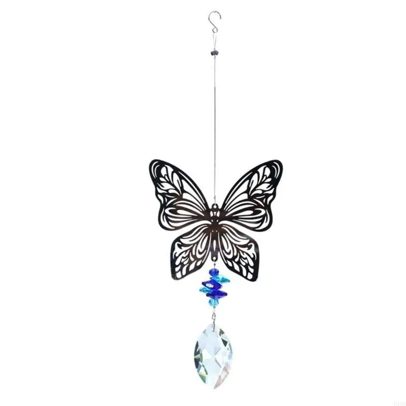 F19B Crystal Garden for Butterfly Hummingbird Owl Christmas Tree Hanging Pendant Ornament Wind Chimes for
