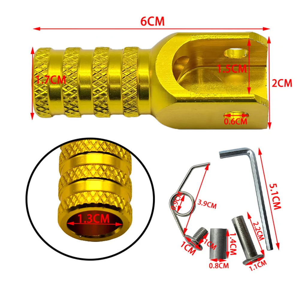 

Enduro Replacement Gear Shift Lever Tip Strong Construction Easy Installation For Most Motorcycles Aluminum Motorcycle Accessory