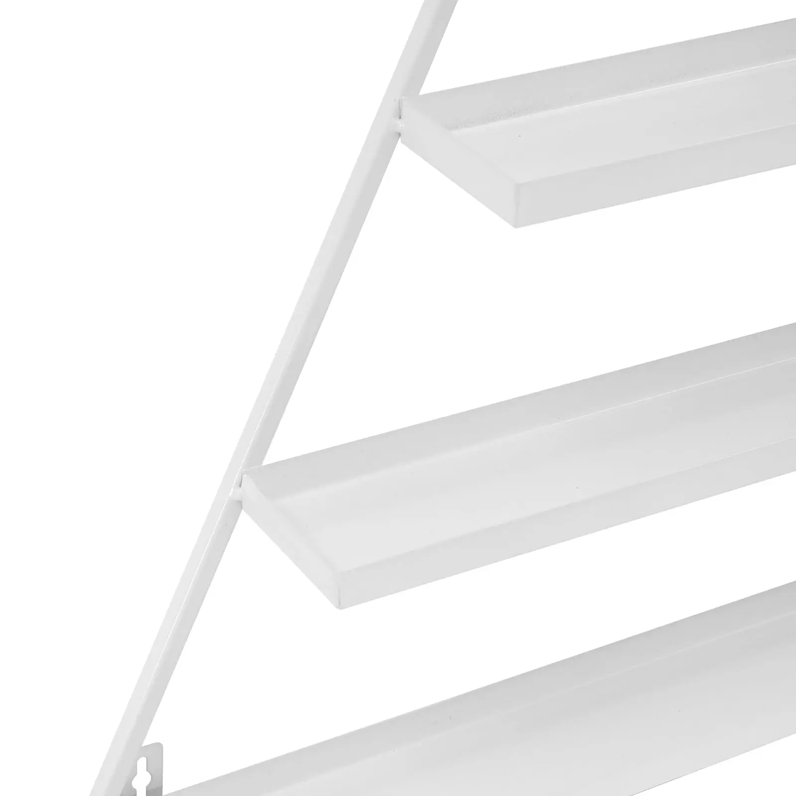 Elegant Gold Wall Mounted Nail Polish Rack - Set of 6 Triangular Cosmetic Display Shelves for Essential Oil Bottles, Organize Yo