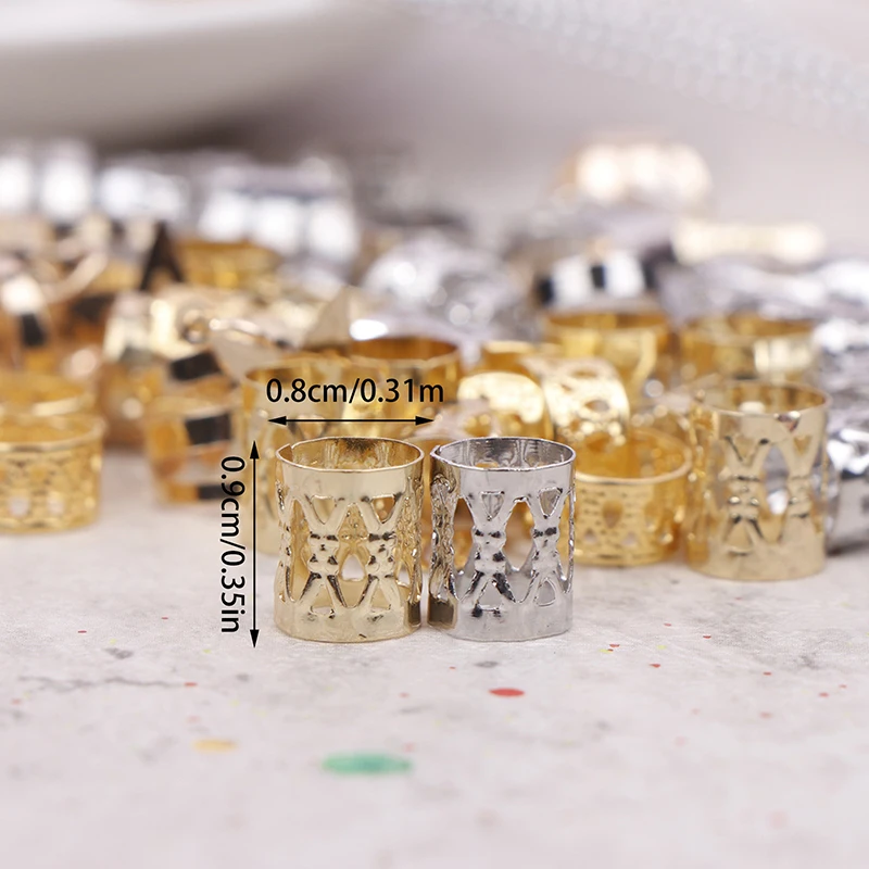 حلقة شعر مجوفة للضفائر ، تصفيف الشعر بنفسك ، إكسسوارات الشعر ، مجوهرات أقفال الشعر ، أصفاد معدنية مجففة ، 36: