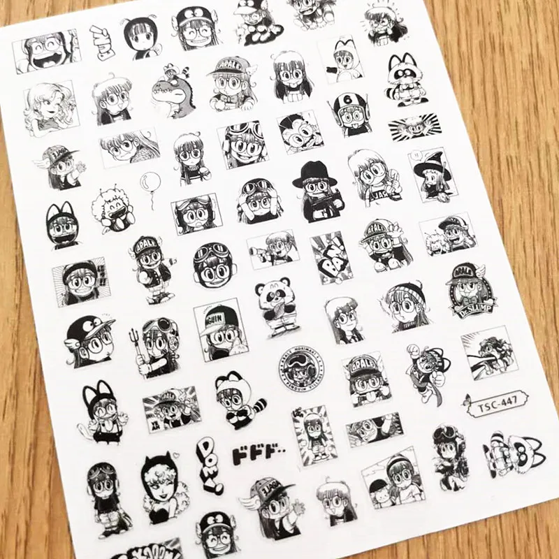 Anime japonés Arale DesignDecal Slider estampado DIY decoración puntas pegatina de uñas TSC 447