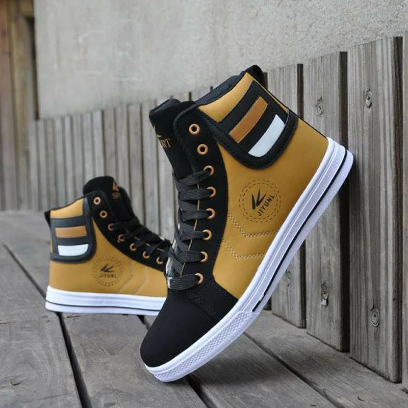 Big Size 39-48 Men\'s Casual Shoes New High top Sneakers Fashion Designer Platform Flats Shoes Outdoor Tennis Training Shoes Men