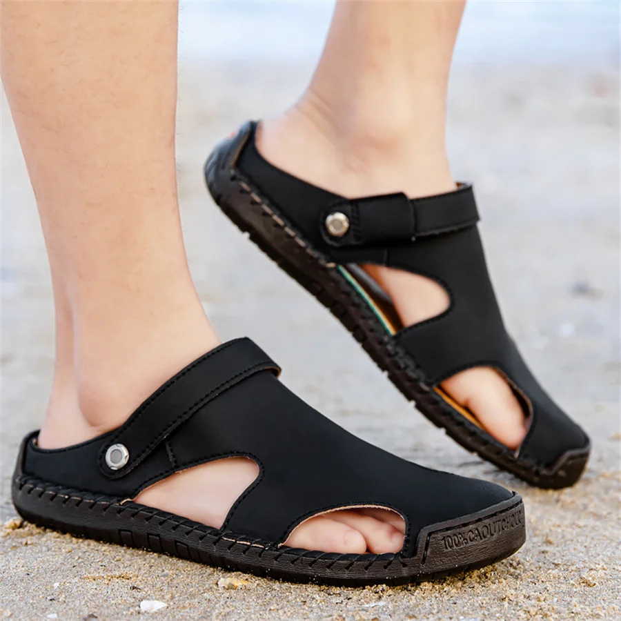 Summer Men's Sandals Men Handmade Classic Roman Sandals Man Slipper Outdoor Non Slip Beach Slippers Men Water Trekking Sandals