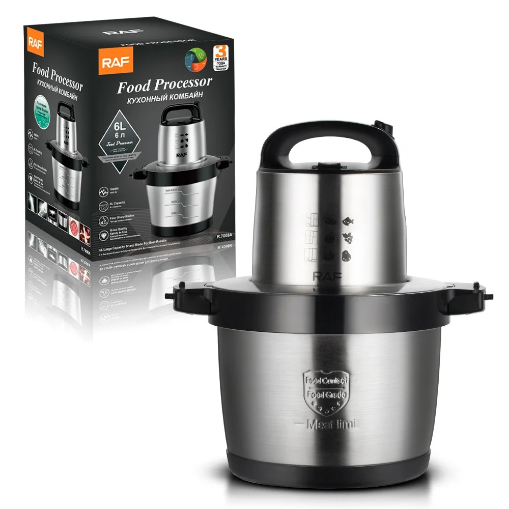 

6L Household and Commercial Electric Meat Grinder. Large capacity for quick mincing, multifunctional with powerful motor