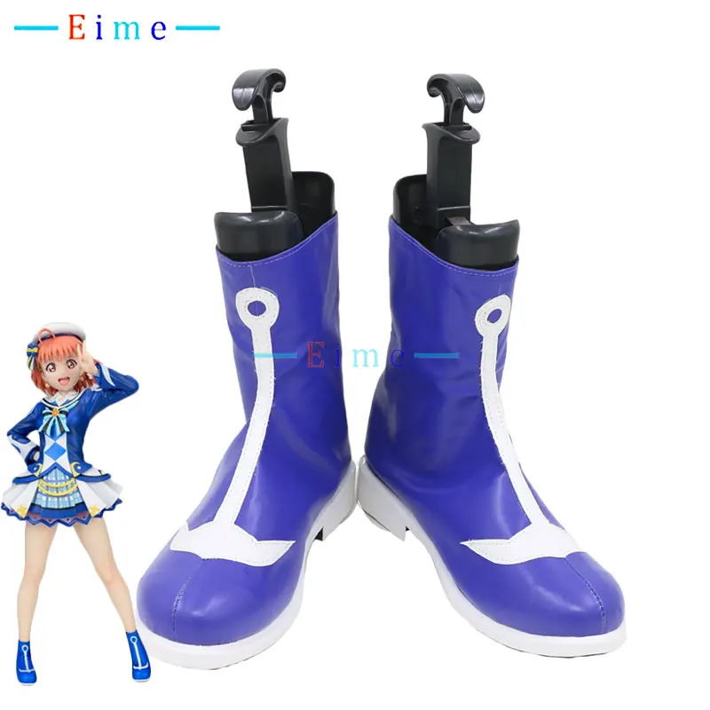 Lovelive Aqours OP2 Takami Chika Scarpe Cosplay Kunikida Hanamaru Kurosawa Dia Scarpe Stivali di Halloween Anime Puntelli Custom Made